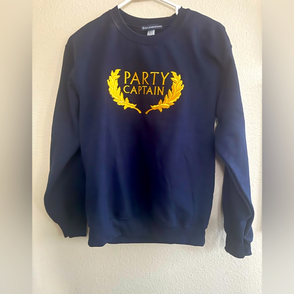 WORN ONCE Kiel James Patrick Party Captain Navy Sweatshirt